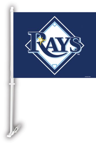 MLB Tampa Bay Rays Car Flag W/Wall Brackett
