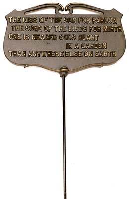 The Kiss of the Sun Garden Poem Plaque