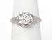 Intricate Platinum Diamond Solitaire & Accents Ring