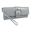 Mundi Womens Moc Croc Belt Strap Wristlet Clutch Wallet in Choice of Colors