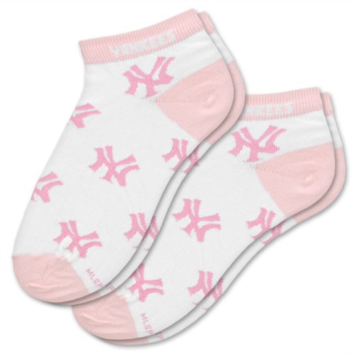 MLB New York Yankees Women's Pink Socks, Medium (2 Pack)
