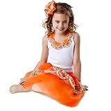 Tutu Moi Little Girls Natalia Orange Tutu Outfit 6-7