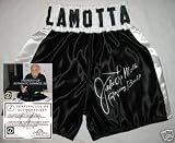 Jake LaMotta Signed Boxing Trunks