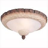 IMAGE OF Monte Carlo Fan Company MC98 Great Lodge Semi Flush Mount or Ceiling Fan Light Kit in Ponderosa Pine