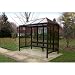 Smoking Shelter Vented Poly-Hip Roof Three Sided With Open Front 76