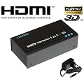 3D HDMI Splitter 1x2 High Speed HDMI - Verteiler 1 zu 2 Y-Adapter Kabel 1080p FullHD 2-fach/ 2-port/ 1 an 2 Matrix - Neuste Generation mit Enhanced 3D Unterst�tzung (Sony, LG, Samsung, Panasonic, Sharp, Toshiba)