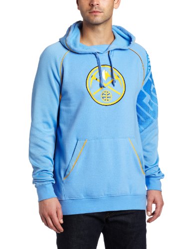 NBA Men's Denver Nuggets Hoops Pullover Hood (Light Blue, Medium)