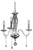 Eurofase 12392-049 Rottura 3-Light Chandelier - Chrome Smoke