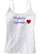 MADE IN COLORADO - State Series - White Women's / Girls Camisole (Girlie / Babydoll)