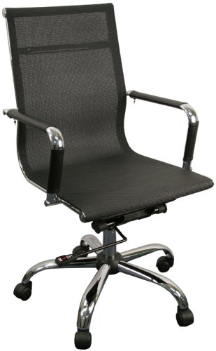 Kitchen: Mid Back Chrome Office Chair