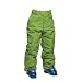 Waterproof, windproof and breathable Ared 3000 coated polyester fabric 
Water repellent finish 
Taped seams 
Polyester lining 
Adjustable detachable braces with back slider system 
Waist adjusters 
Multi pocketed 
Integral snow gaiters 
  
Colours: Methyl Blue 
Ages 3-12 years, sizes 26-28'