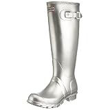 Hunter Women's Original Tall Wellies Silver W23591 4 UK