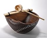 イラボ松皮つくばい　（信楽焼・陶器・つくばい・Y）*