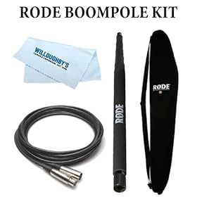 Rode Professional Boompole + Rode Boompole Bag + 3-Pin XLR Male to 3-Pin XLR Female Audio Cable + Cleaning Cloth