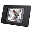 5x7_5.6_128_black, modern, narrow, double-matted Digital Picture Frame