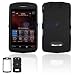 Black Rubber Feel Snap-On Cover Case Cell Phone Protector for BlackBerry Storm 9500 Thunder 9530