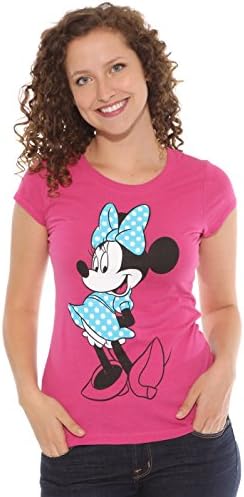 Disney Minnie Mouse Front & Back Graphic Pink Juniors T-Shirt