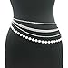 Body Jewelry 4 Strand Rhinestone Pearls Chain Belt