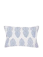 ICONS CORNER Cojín Artesanal (Azul Celeste / Blanco)