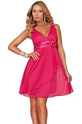 V-neck Cocktail Sleeveless Sheer Flowy Evening Dress/Bridesmaid Dress/Prom Dress/Party Dress/Mini Dress 