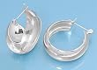 Sterling Silver Plain Hoop Earrings - 29 mm
