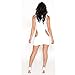 Bright White Elegant Women Sleeveless Hollow Waist Bodycon Sexy Party Club Dress