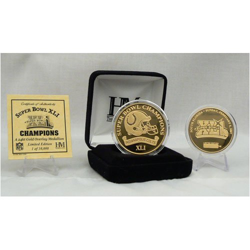 Buy Super Bowl XLI 24KT Gold Champions Coin by Highland Mint