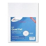 2-Sided Quadrille Pad, 8x8 Squares/Inch, 8-1/2"x11", White/Blue Ink, 50/Pad AMP22005