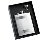8oz Liquor Flask Gift Set - Free Engraving