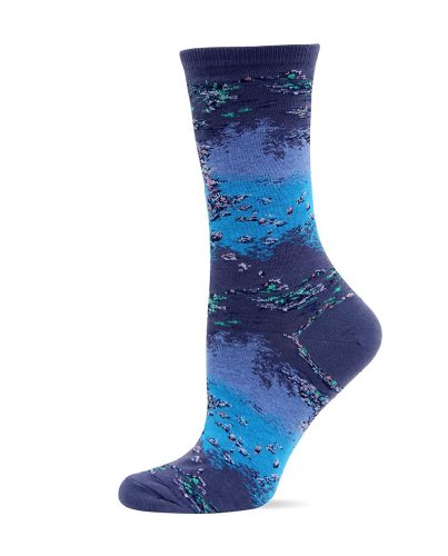 Hot Sox Women's Collection Monet Waterlilies Trouser Socks