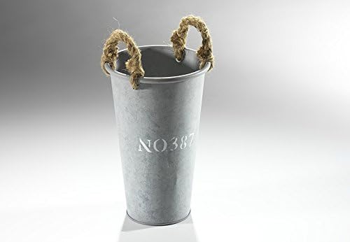 Planting pot from Metal with rope handle