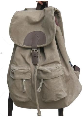 Tobey Sports Outdoor Canvas Backpack School Bag Cute for School Laptop Bag Upgraded Version Super Stylish Cool Khaki