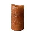 Enjoy Lighting 372652 Brown Distressed Moroccan Spice Scented Wax LED Pillar Candle, 3.2-Inch by 6-Inch