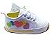 Kuner Baby Girls White Canvas Rubber Sole Sweet Sneaker Outdoor First Walkers Shoes (12.5cm(6-12months))