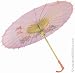 All Products : Pink Floral Silky Chinese Parasol