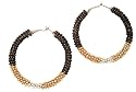 Josefina De Alba - Multi-Colored Seed Bead Wrapped Hoop Earrings