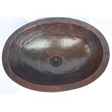 Buy 19 Oval Mexican Handmade Copper Bath Sink with DRAIN by SimplyCopper