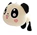 Leegoal Cute Love Heart Lying Plush Stuffed Panda Toy Pillow,Black White