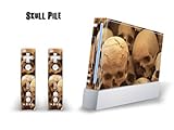 Skin Decal Cover for Nintendo Wii Console + two Wiimote Controllers - Skull ....