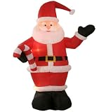 8 Ft. - Gemmy Christmas Airblown Inflatable - Santa holding Candy Cane Yard Art - OPP
