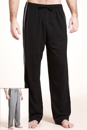 2 Pack - Pure Cotton Drawstring Waist Jersey Pyjama Bottoms