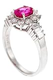 18k White Gold and Diamond Pink Sapphire Blossom ring