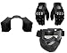 Autopearl Premium Quality Bike Accessories (Combo Of Water Proof Bike Twin Saddle Bags Black. & MadBike 1 Pair of Hand Grip Gloves for Bike Motorcycle Scooter Riding - (Black L) & Premium Quality Adult Motorbike Motocross ATV / Dirt Bike Racing Transparent Goggles with Mask and Adjustable Strap (Black) RS.4039.00