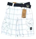 Company 81 White & Navy Blue Plaid Big Boys Short