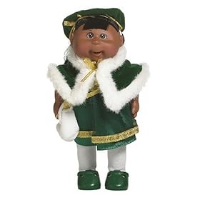 Cabbage Patch Kids Mini Dolls - Holiday Collection - African American Girl in Green Dress by Winway Corp Ltd