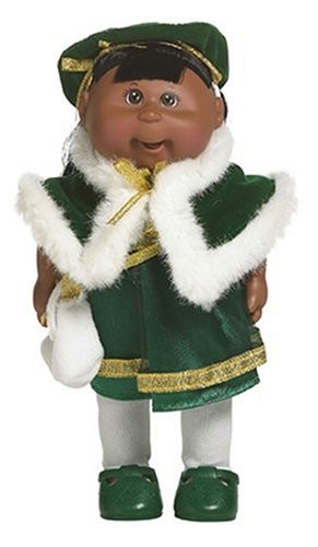 Childrens Toyshop  Toys : Cabbage Patch Kids Mini Dolls - Holiday Collection - African American Girl in Green Dress