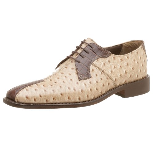 Stacy Adams Men's Lorant Ostrich Print w/ Croco Print Oxford