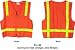 Surveyors Vest Orange Lime Stripes Med size