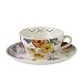 Spode Flowers of the Month Cup & Saucer 11 ounce - July (forget me not, sweet pea, calendula)