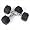 JFit Rubber Coated Hex Dumbbells - 8 lb. Pair